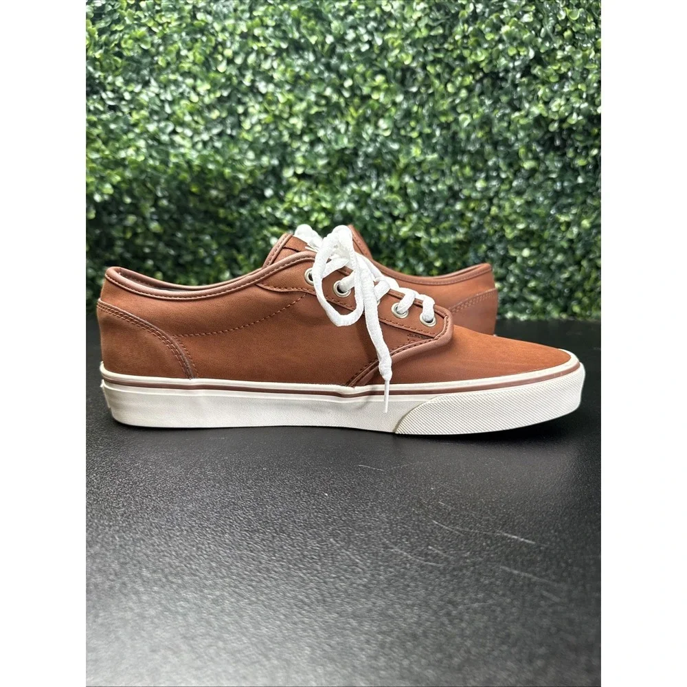 Vans Atwood Leather Mens Skate Shoes Sneakers Size 9.5 Brown